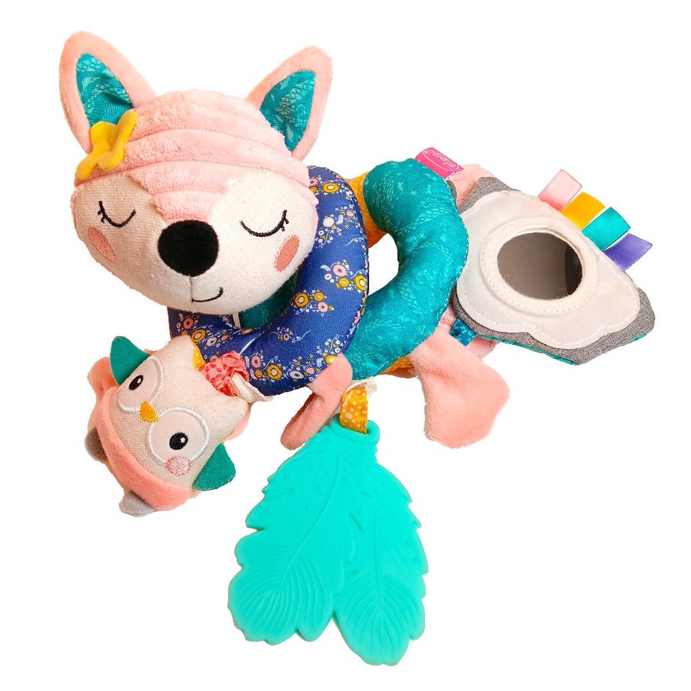 Infantino Go GaGa Spiral Car Seat Activity Toy pink Fox Car Seat